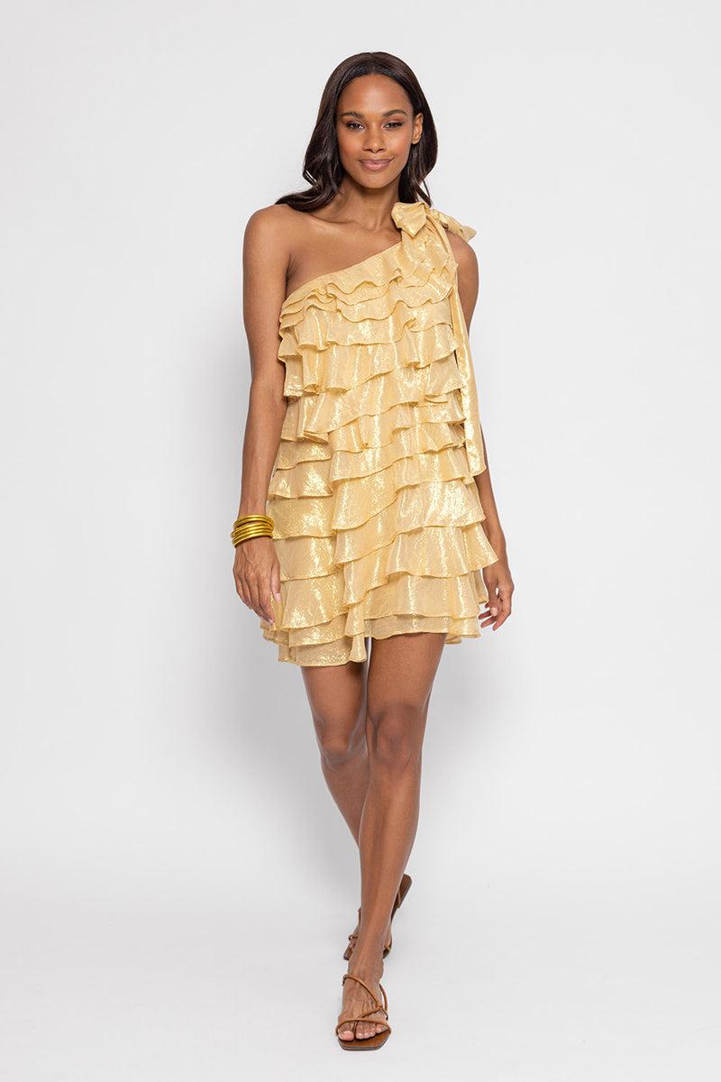 sundress LOA SHORT DRESS IOS BRIGHT GOLD