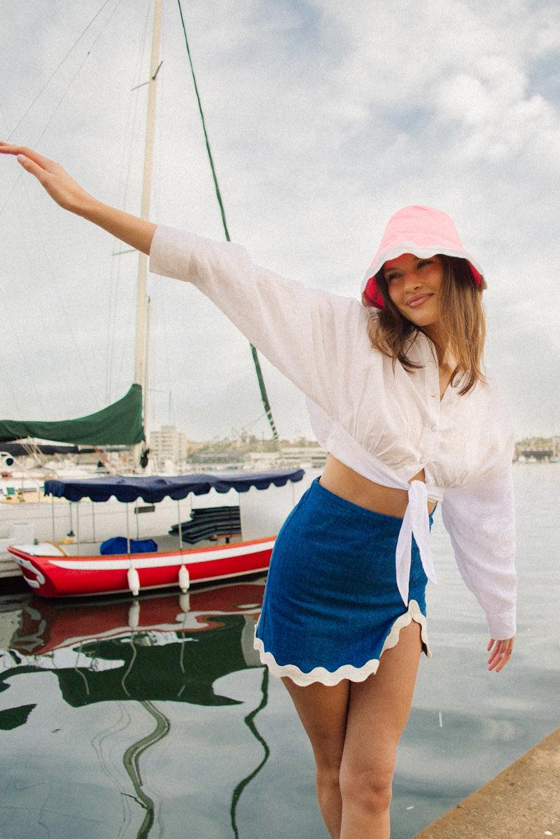 Sundress LUANA SHIRT LINEN COTTON WHITE