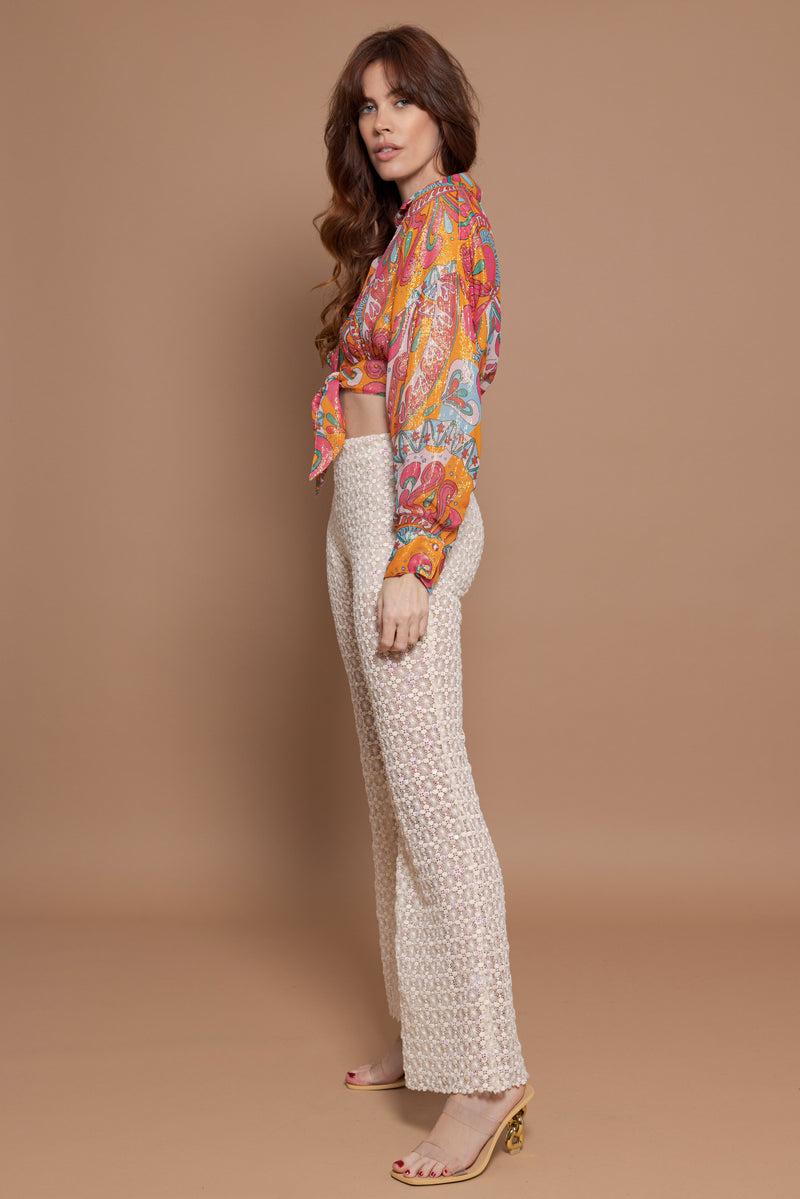 Sundress LUANA SHIRT MARBELLA HAVANA FRAMBOISE
