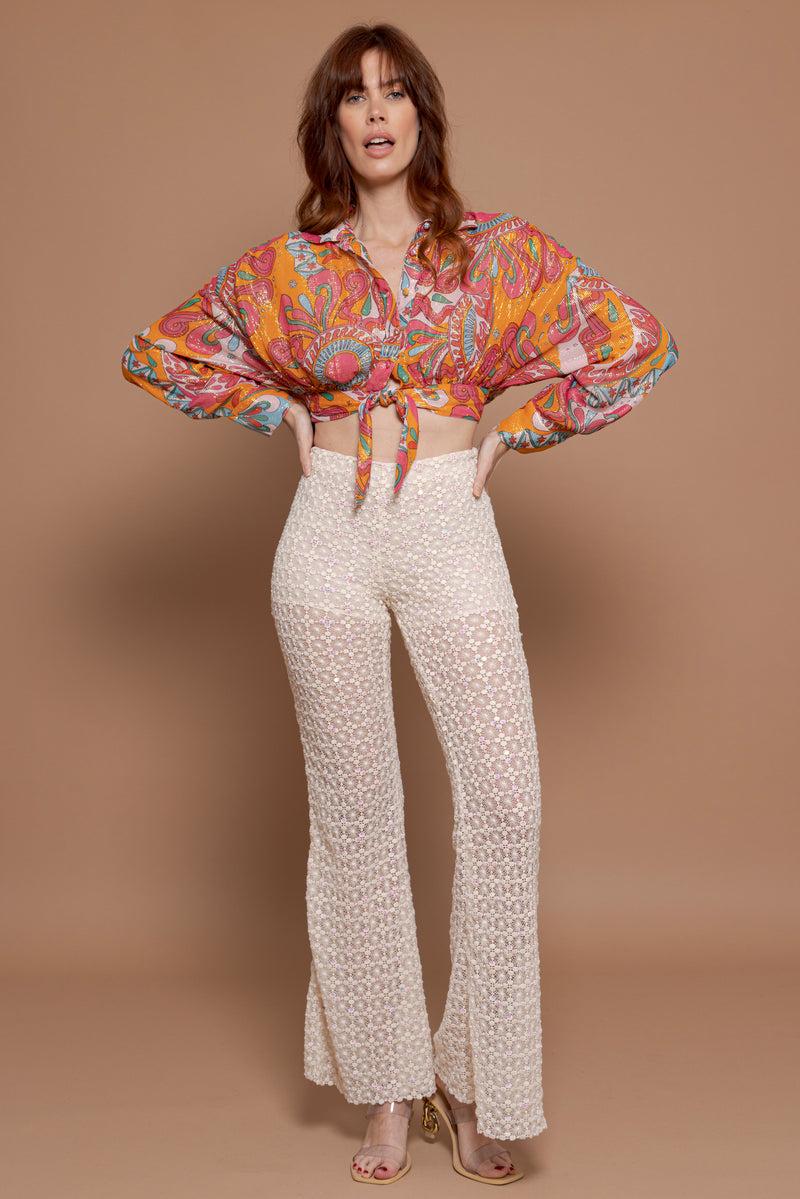 Sundress LUANA SHIRT MARBELLA HAVANA FRAMBOISE