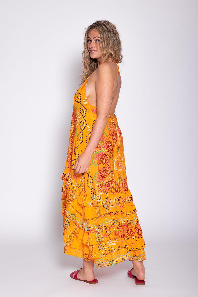 Sundress MARION LONG DRESS SAINT TROPEZ ORANGE