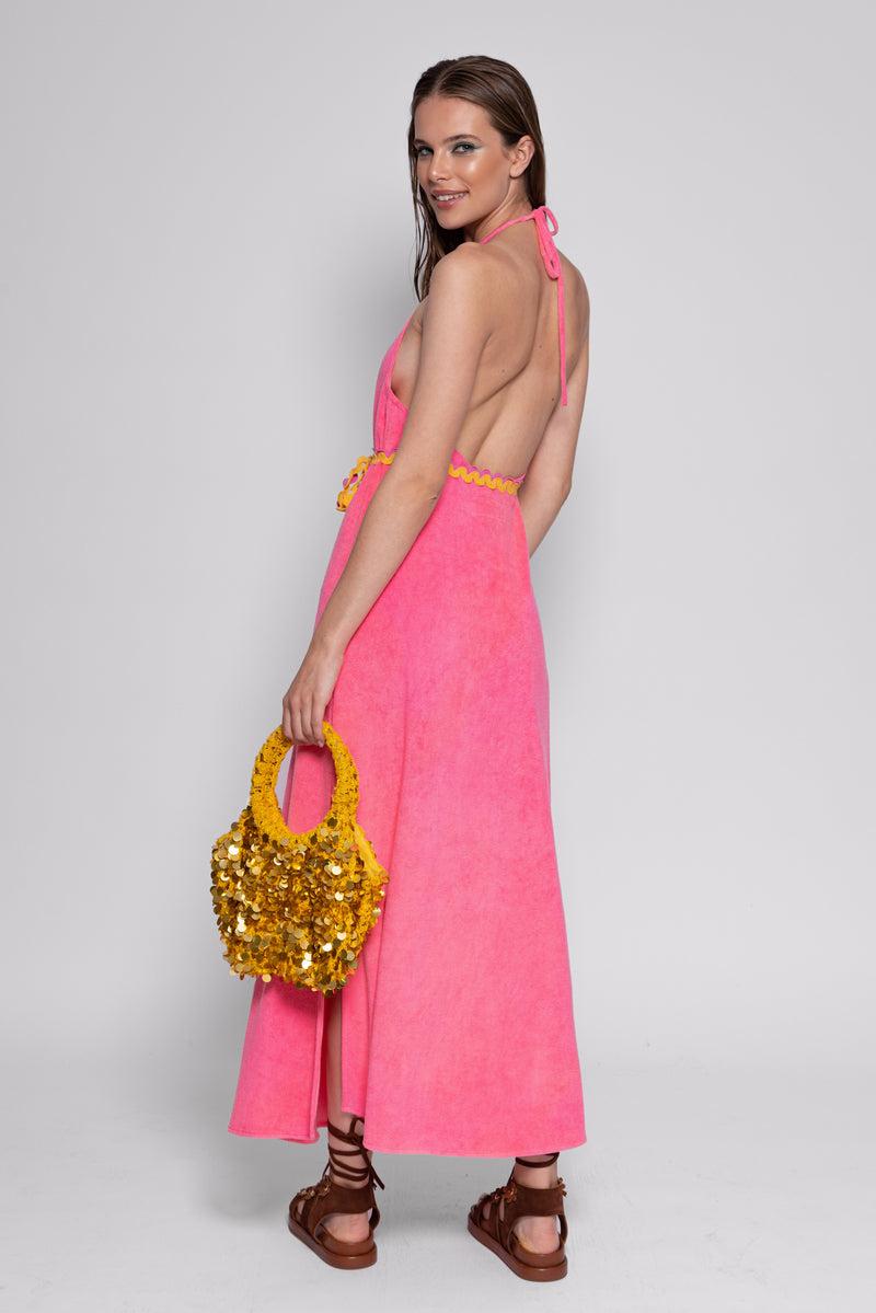 Sundress MARLA LONG DRESS TERRY LIGHT PINK