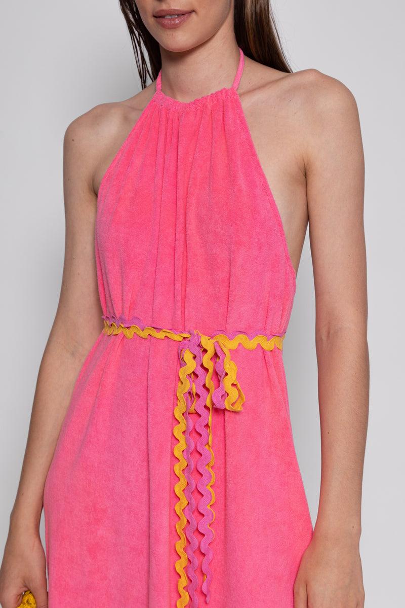 Sundress MARLA LONG DRESS TERRY LIGHT PINK