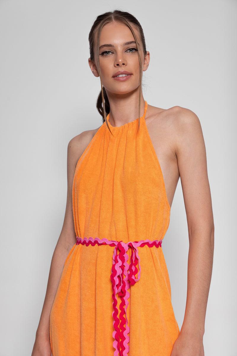 Sundress MARLA LONG DRESS TERRY ORANGE