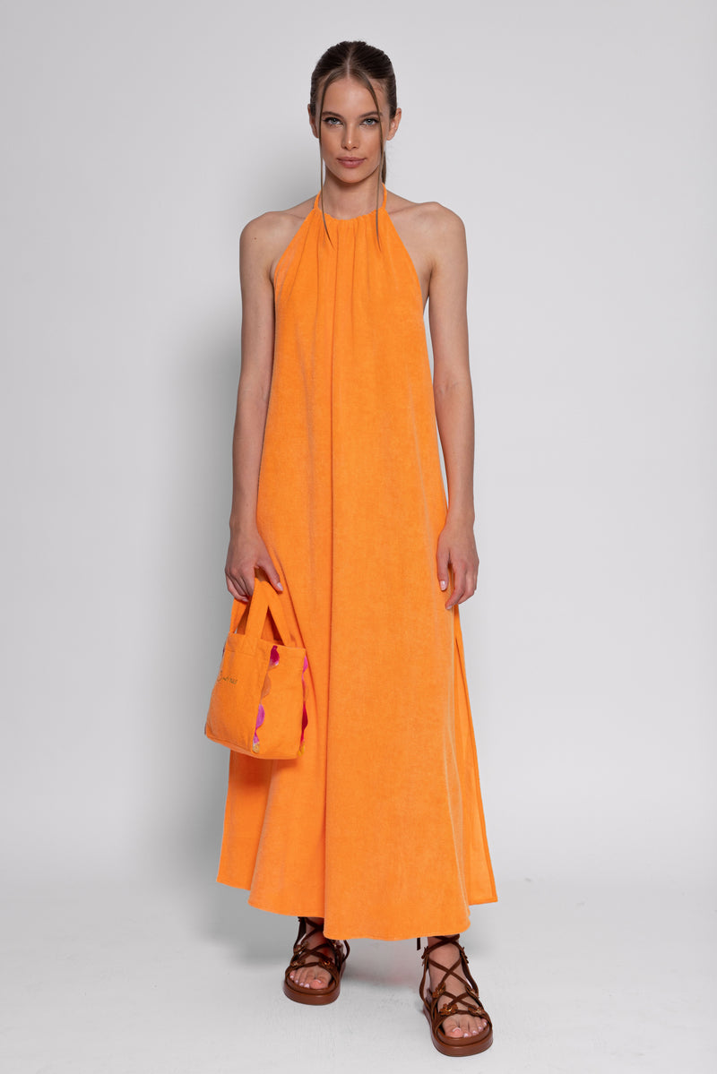 Sundress MARLA LONG DRESS TERRY ORANGE