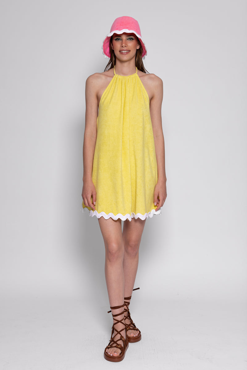 Sundress MARLA SHORT DRESS TERRY LEMON