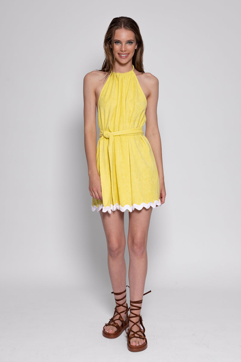 sundress MARLA SHORT DRESS TERRY LEMON