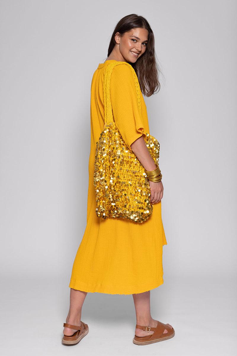 Sundress MIA DRESS COTTON GAUZE YELLOW