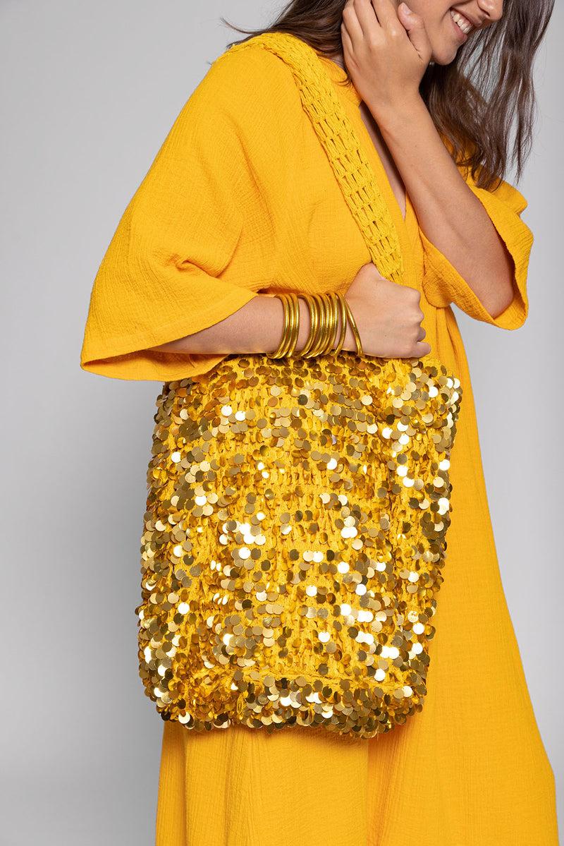 Sundress MIA DRESS COTTON GAUZE YELLOW