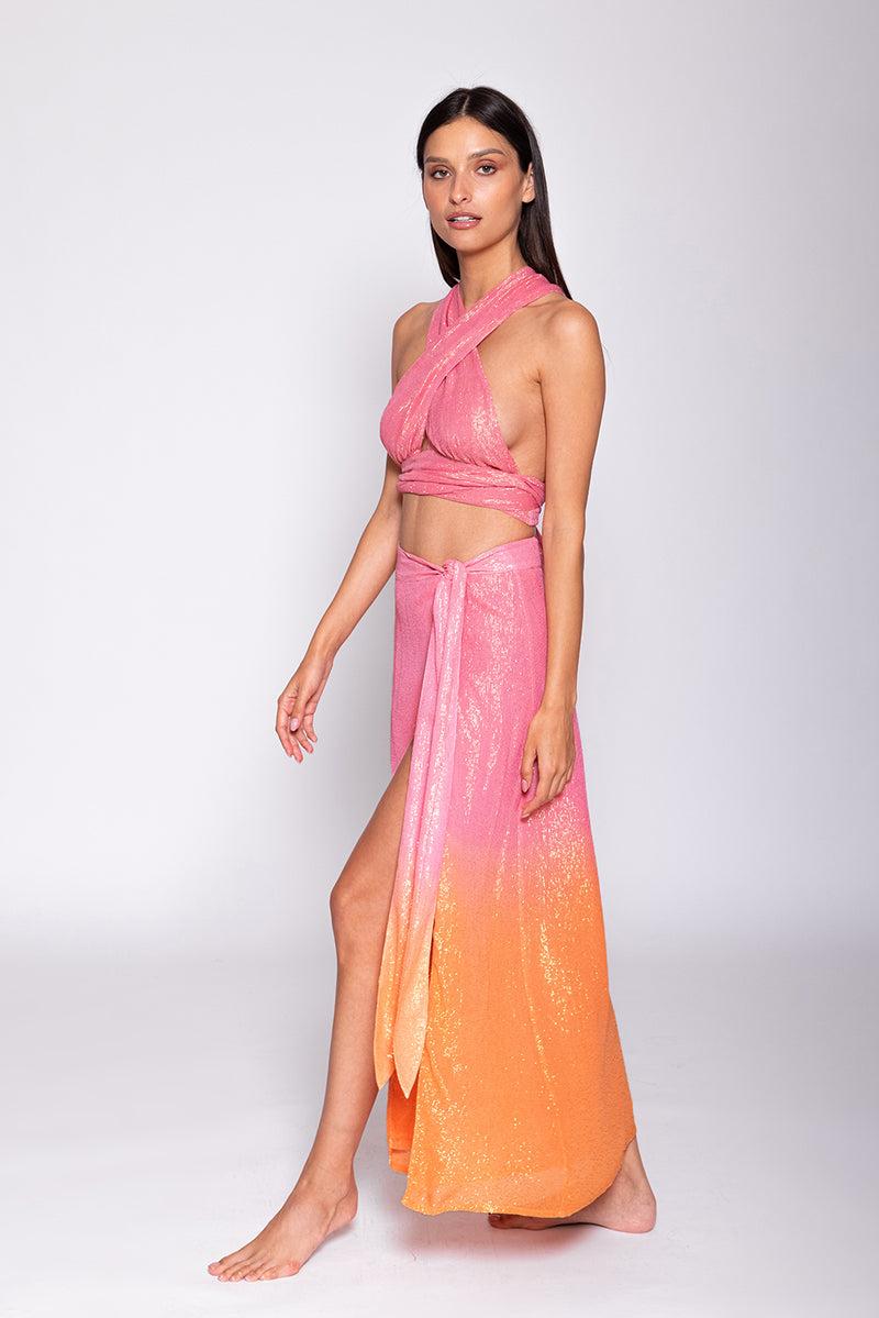 Sundress OUMA LONG SKIRT MARBELLA TIE AND DYE