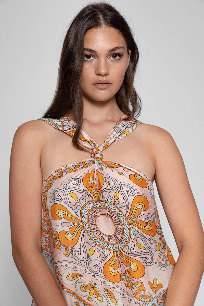 Sundress PAULETTE DRESS HAVANA AQUARELLE