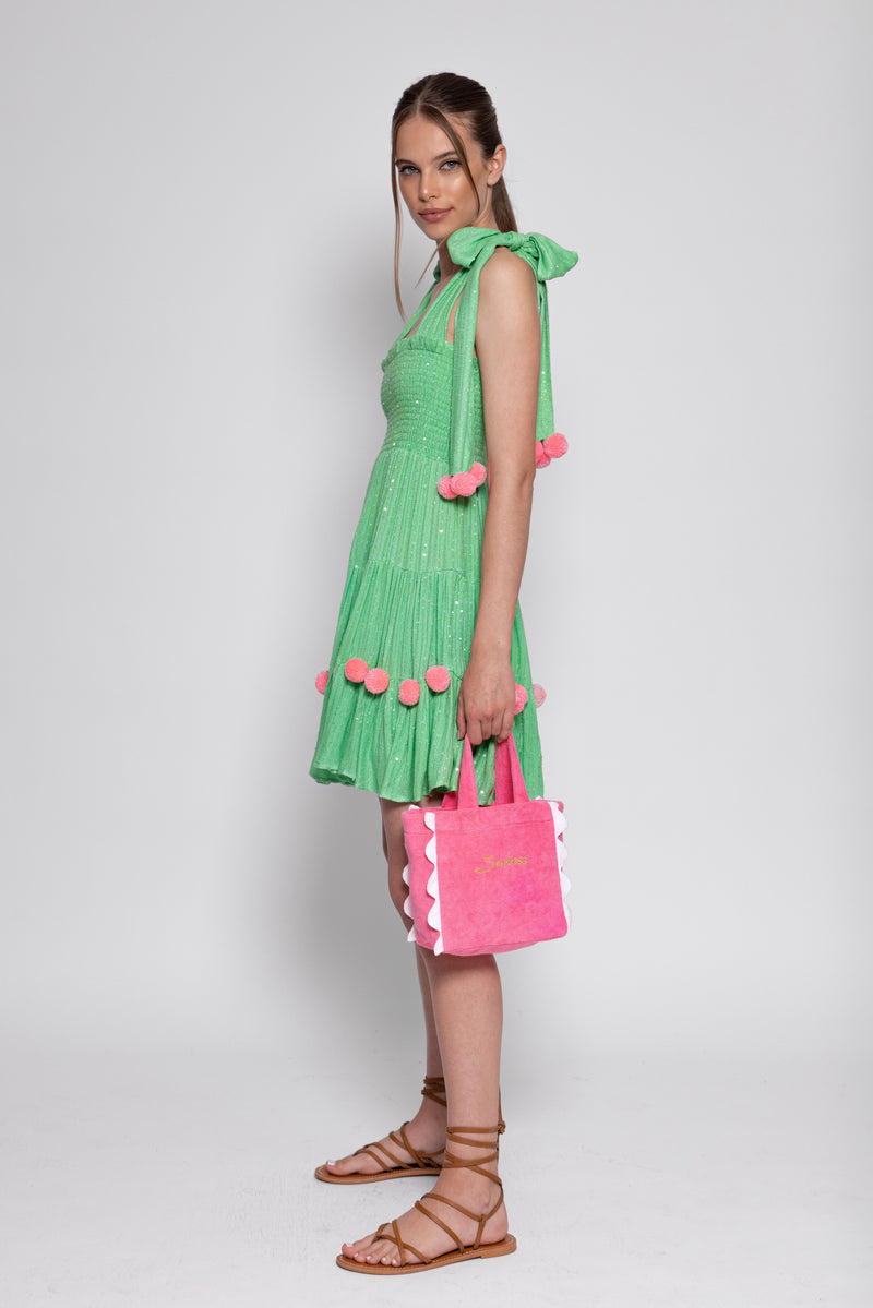 Sundress PIPPA SHORT DRESS SAINT BARTH LIME