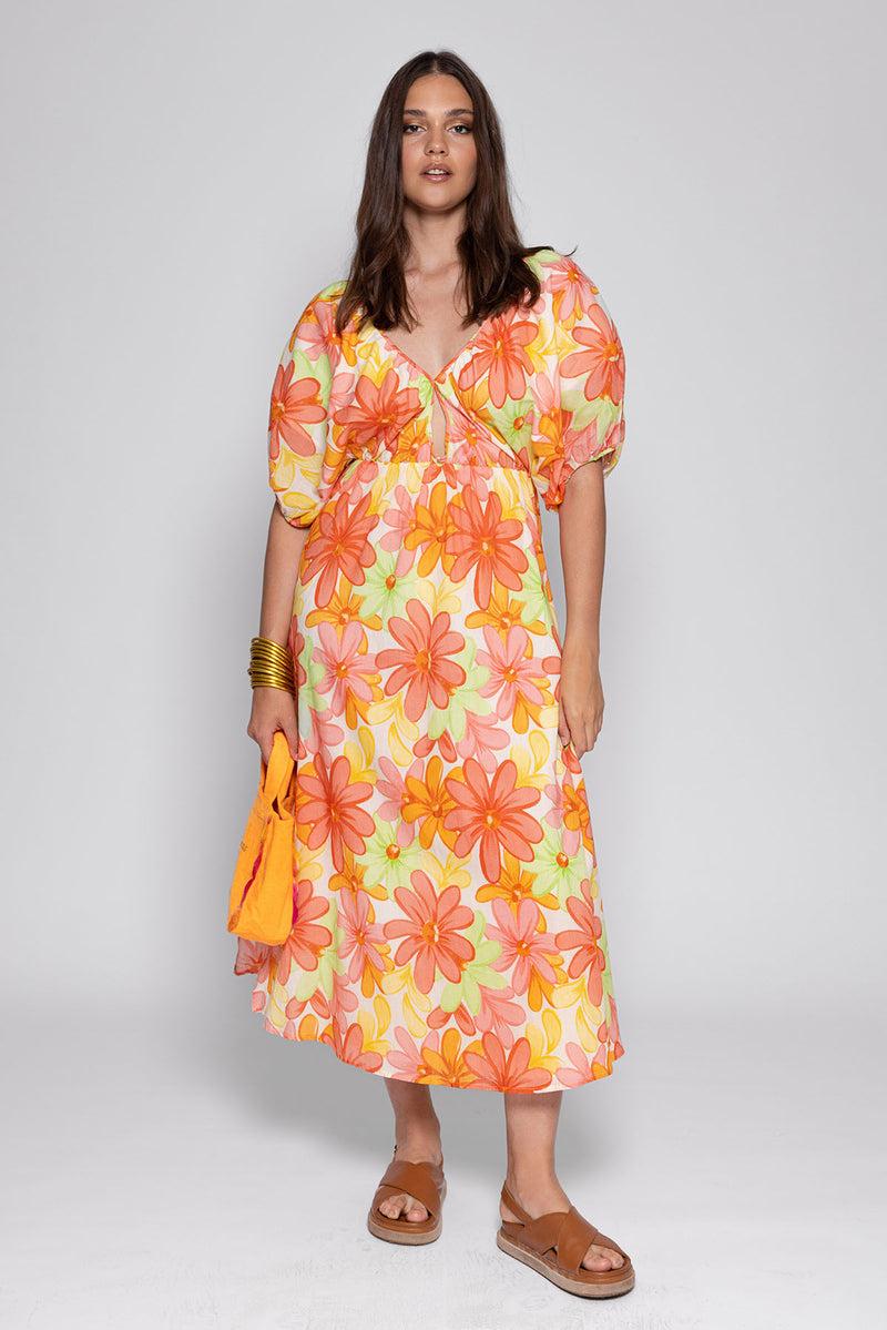 sundress POLINA LONG DRESS RIVIERA PRINTEMPS