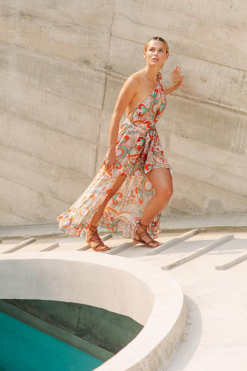 Sundress SERENA DRESS HAVANA TUTTI FRUTTI