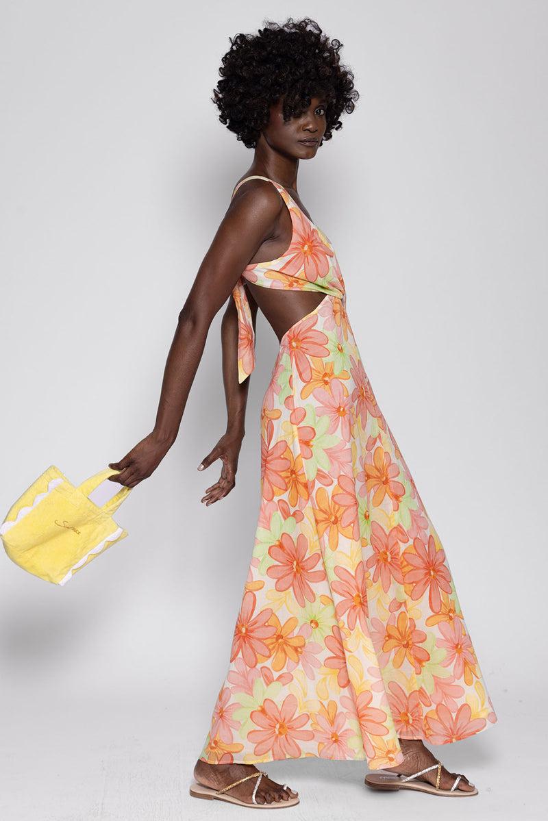 sundress SHANA LONG DRESS RIVIERA PRINTEMPS