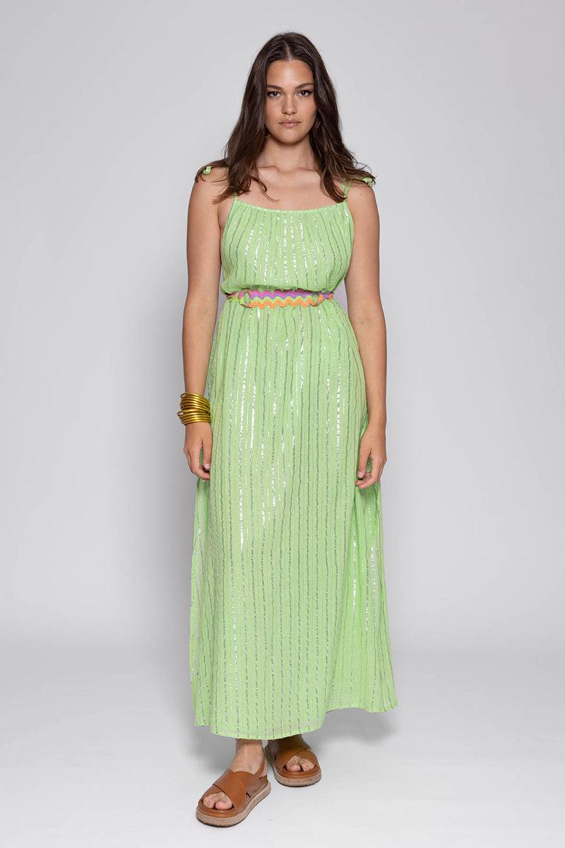 Sundress SOLENNE LONG DRESS ATHENE LIME