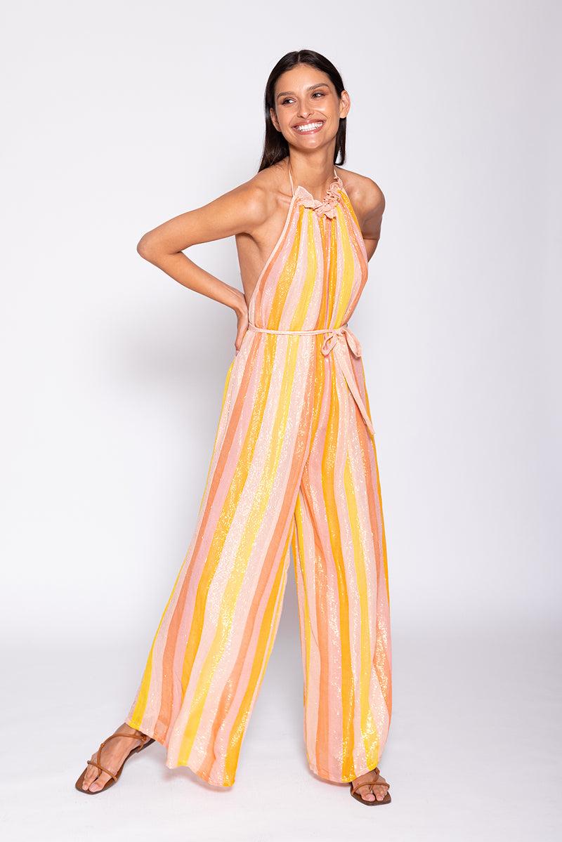 Sundress SOPHIE JUMPSUIT MARBELLA MIX PEACH