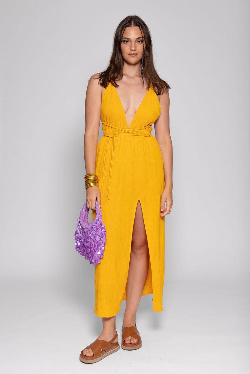 sundress SYBILLE COTTON GAUZE YELLOW