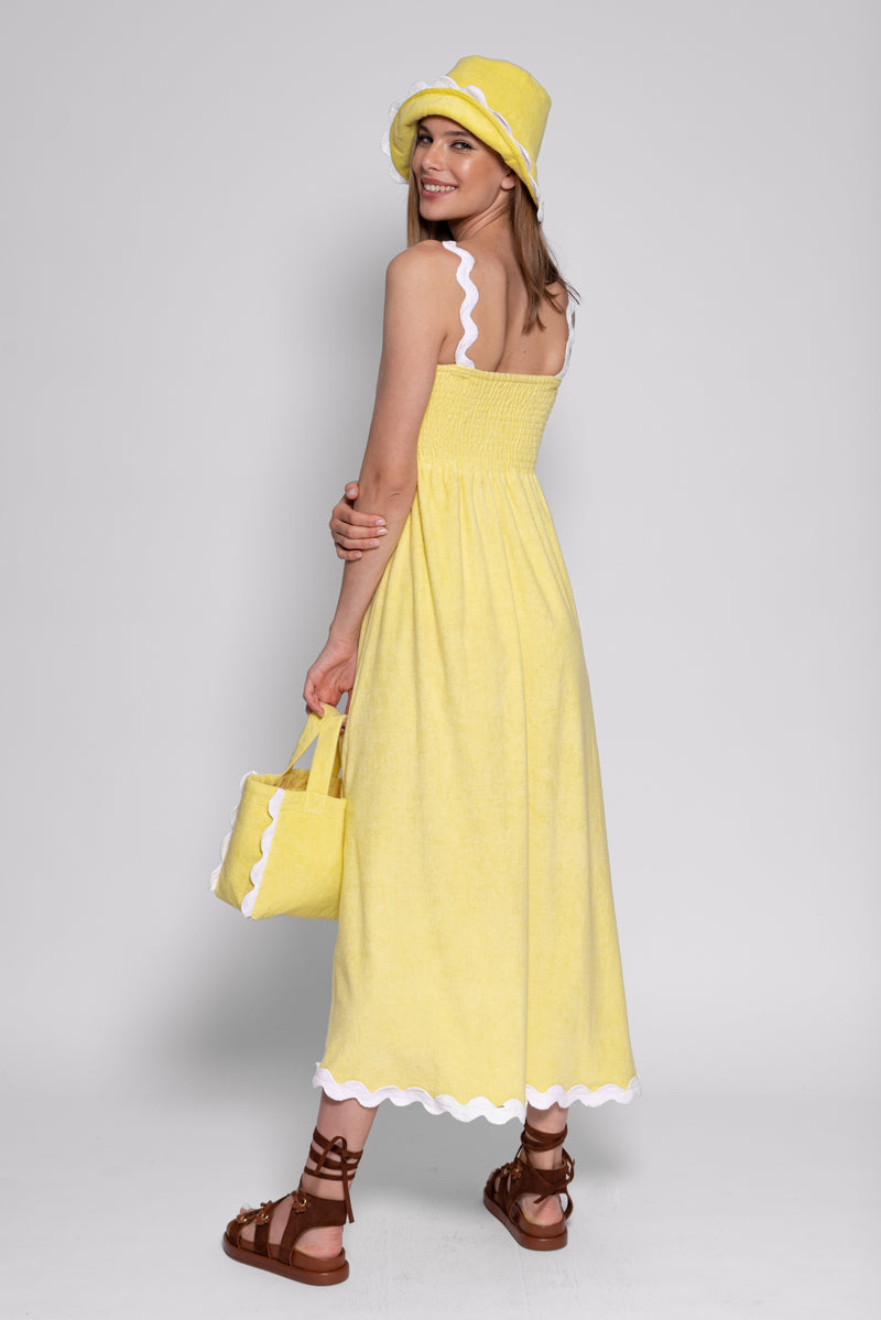 Sundress TINA LONG DRESS TERRY LEMON