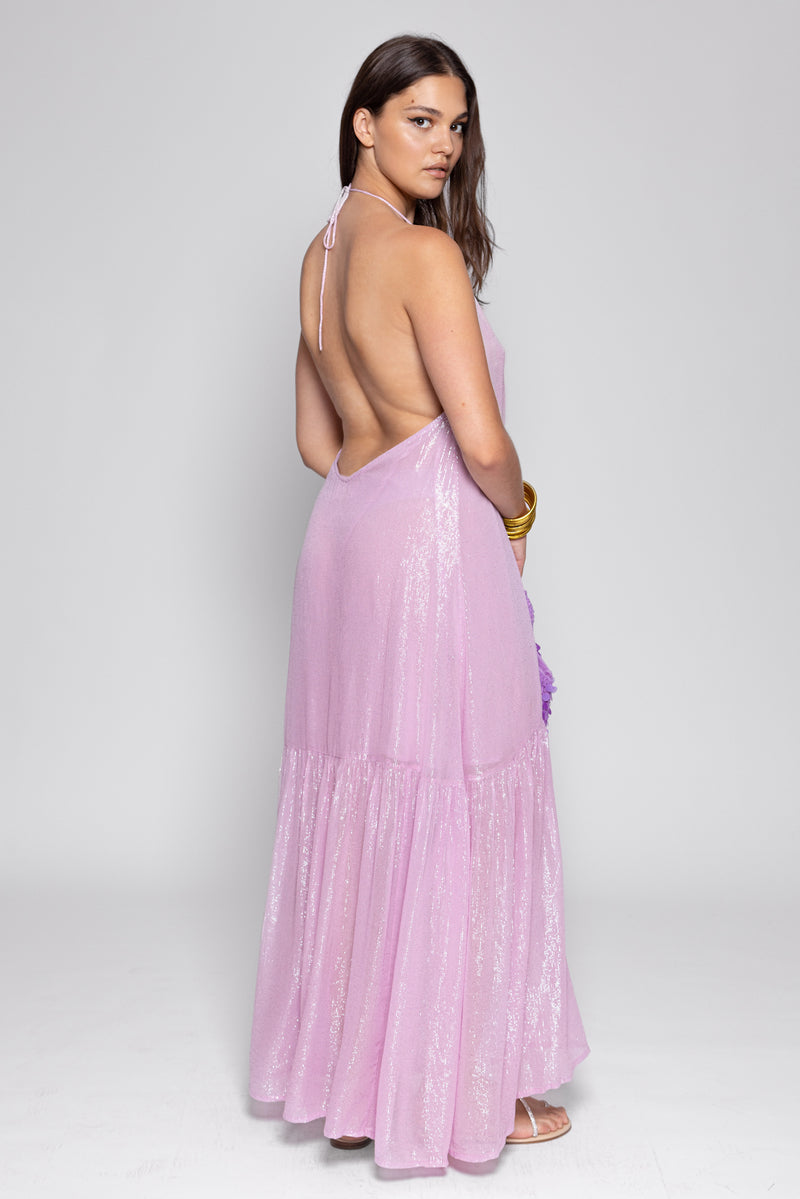sundress ZAHARA LONG DRESS MARBELLA LAVENDER