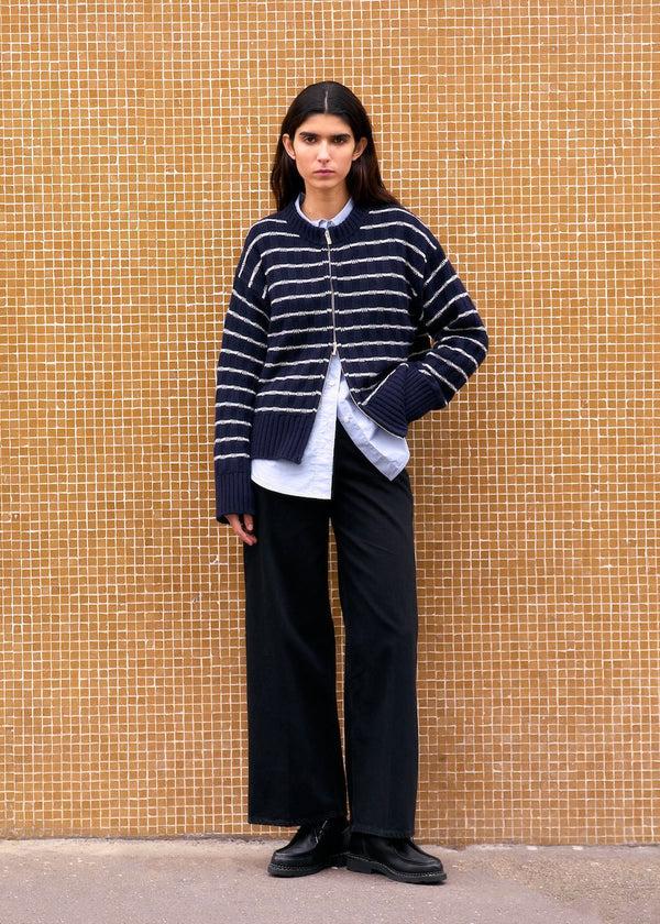 Surprise Paris Cardigan à Zip Lou