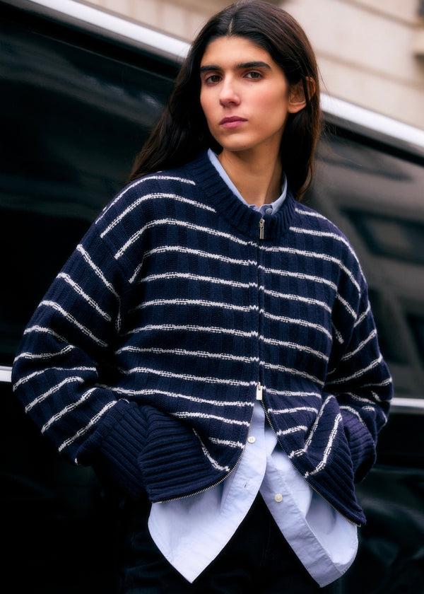 Surprise Paris Cardigan à Zip Lou