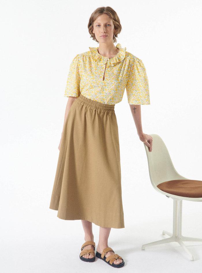 Suzie Winkle Top Swan Camomille