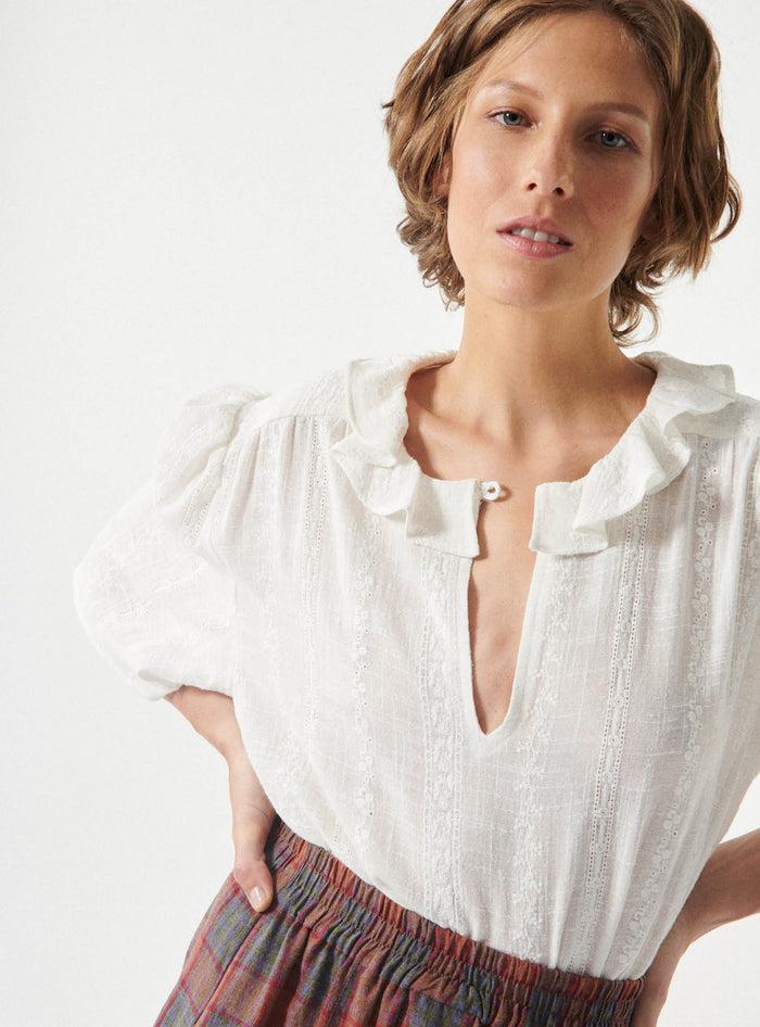 Suzie Winkle Top Swan Orgeat