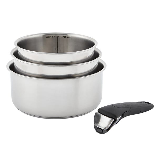 t fal Batteries de Cuisine en Acier Inoxydable Ingenio Preference 4 pièces