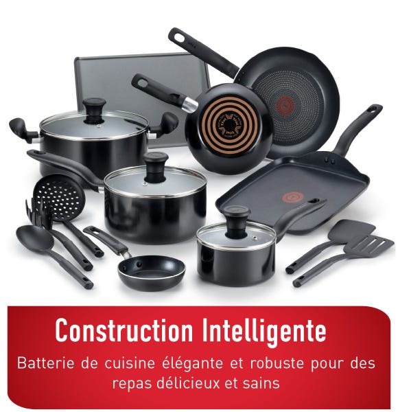 T Fal Ensemble De Batteries De Cuisine Antiadhésive Culinaire 16 Pièces