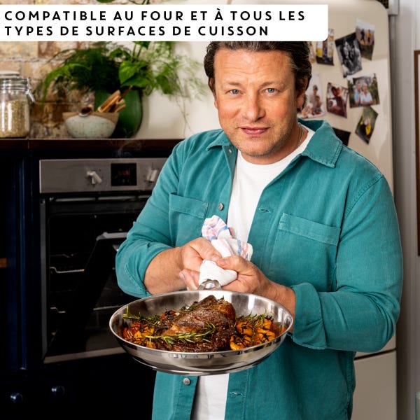 T Fal Ensemble De Cuisine Jamie Oliver Cook Smart En Acier Inoxydable De 10 Pièces