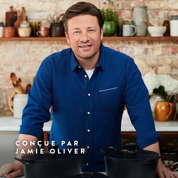 T Fal Jamie Oliver By Tefal Casserole De 30 Cm En Fonte émaillée De Première Qualité Avec Couvercle En Fonte