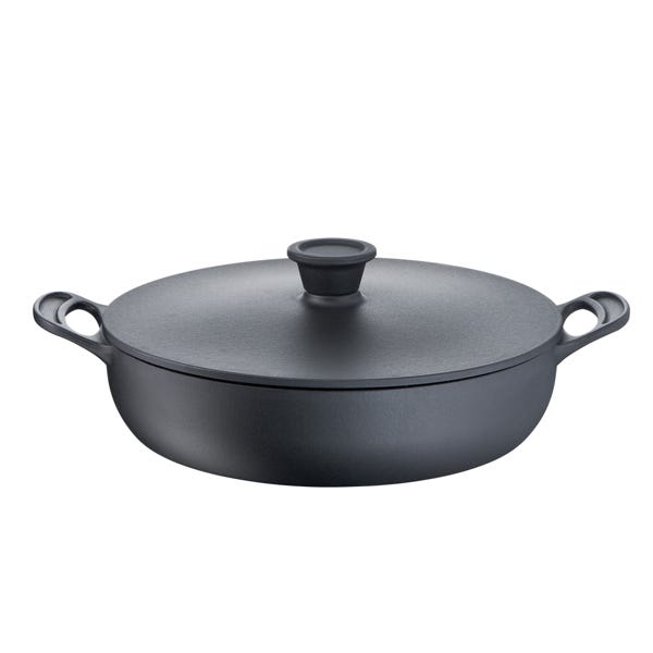 t fal Jamie Oliver by Tefal Casserole de 30 cm en fonte émaillée de première qualité avec couvercle en fonte