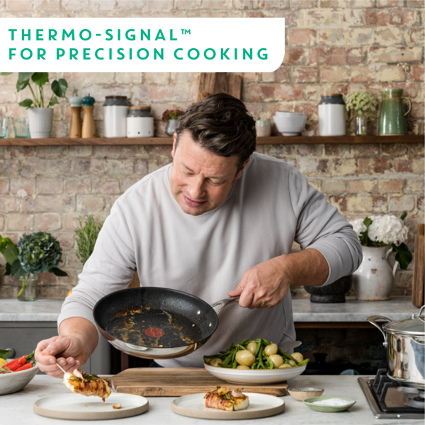T Fal Jamie Oliver Par T-fal – Ensemble De 3 Poêles Antiadhésives En Acier Inoxydable
