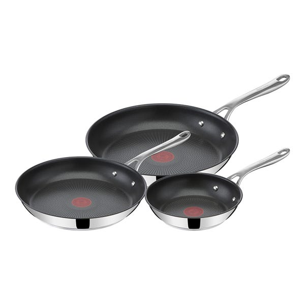 t fal Jamie Oliver par T-fal – Ensemble de 3 poêles antiadhésives en acier inoxydable
