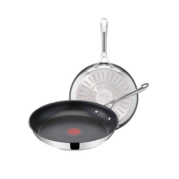 T Fal Poêle à Frire Antiadhésive Et Induction Jamie Oliver 2 Pièces 24cm Et 28cm