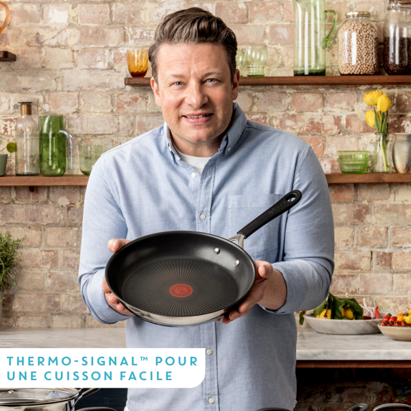 T Fal Sauteuse En Acier Inoxydable Jamie Oliver By T-fal Quick And Easy 25 Cm / 3 2 L