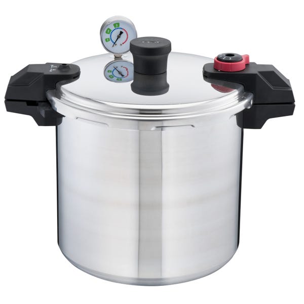 t fal T-fal Batterie de cuisine en aluminium poli autocuiseur et cocotte-minute capacité de 22 quart