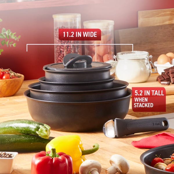 T Fal T-fal Ingenio Expertise Batterie De Cuisine Antiadhésive 14 Pièces Noir