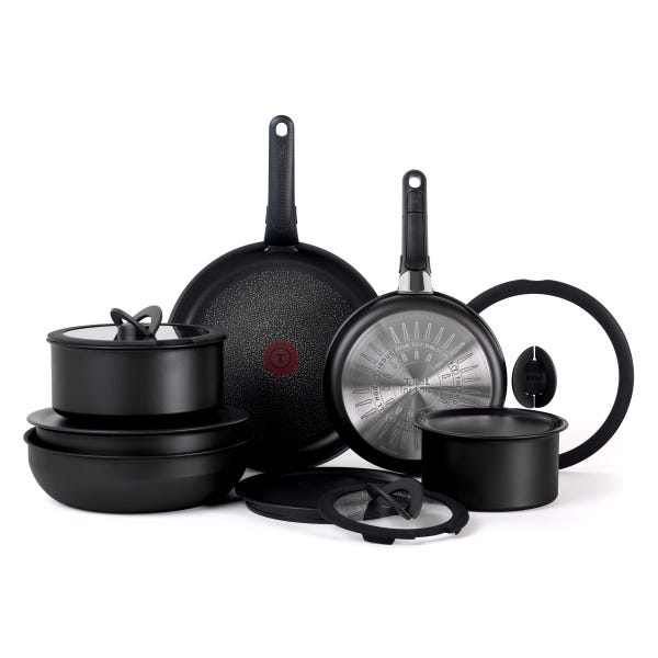 t fal T-fal Ingenio Expertise Batterie de cuisine antiadhésive 14 pièces Noir
