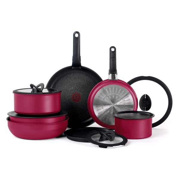 t fal T-fal Ingenio Expertise Non-Stick Cookware 14-Piece Set Pink