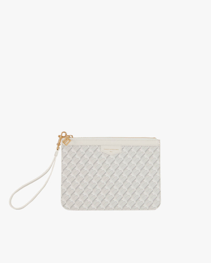 tammy and benjamin POCHETTE PM MONOGRAM - BLANC IVOIRE