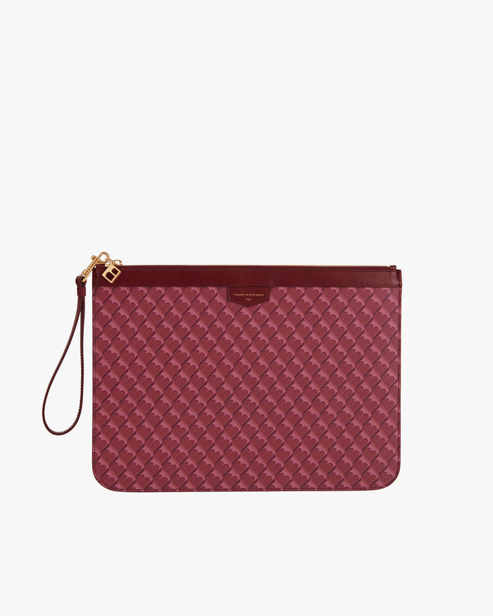 tammy and benjamin POCHETTE GM MONOGRAM - BORDEAUX