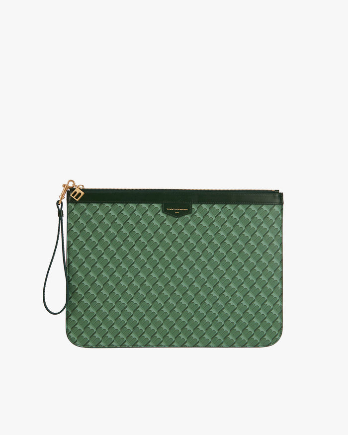 tammy and benjamin POCHETTE GM MONOGRAM - VERT