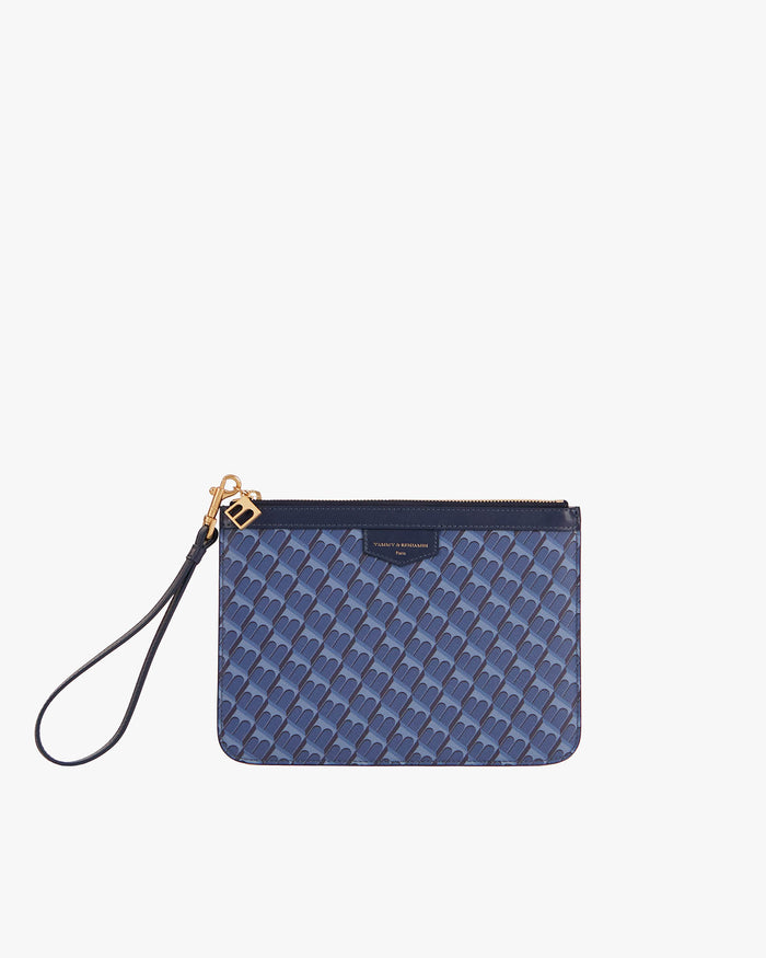 tammy and benjamin POCHETTE PM MONOGRAM - BLEU