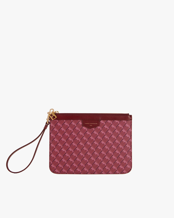 tammy and benjamin POCHETTE PM MONOGRAM - BORDEAUX