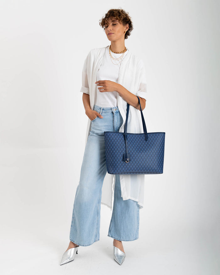 Tammy And Benjamin TOTE MONOGRAM - BLEU