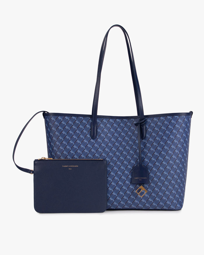 Tammy And Benjamin TOTE MONOGRAM - BLEU