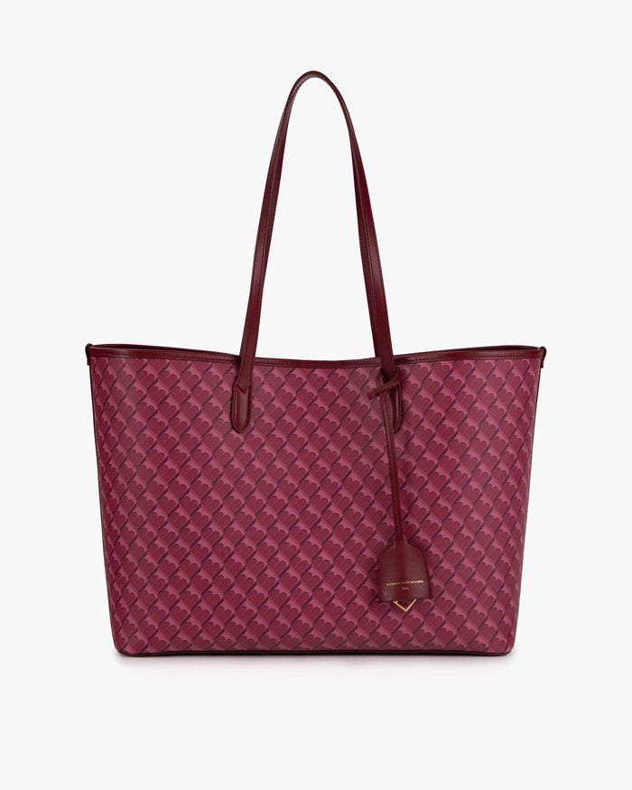 tammy and benjamin TOTE MONOGRAM - BORDEAUX