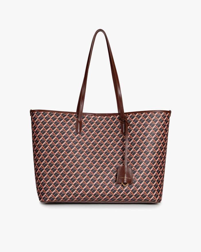 tammy and benjamin TOTE MONOGRAM - BRUN